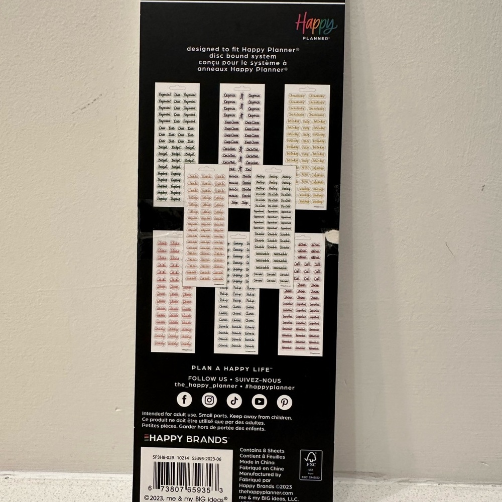 Happy Planner “Hand-Lettered Basics” Sticker Book - Picture 2 of 2